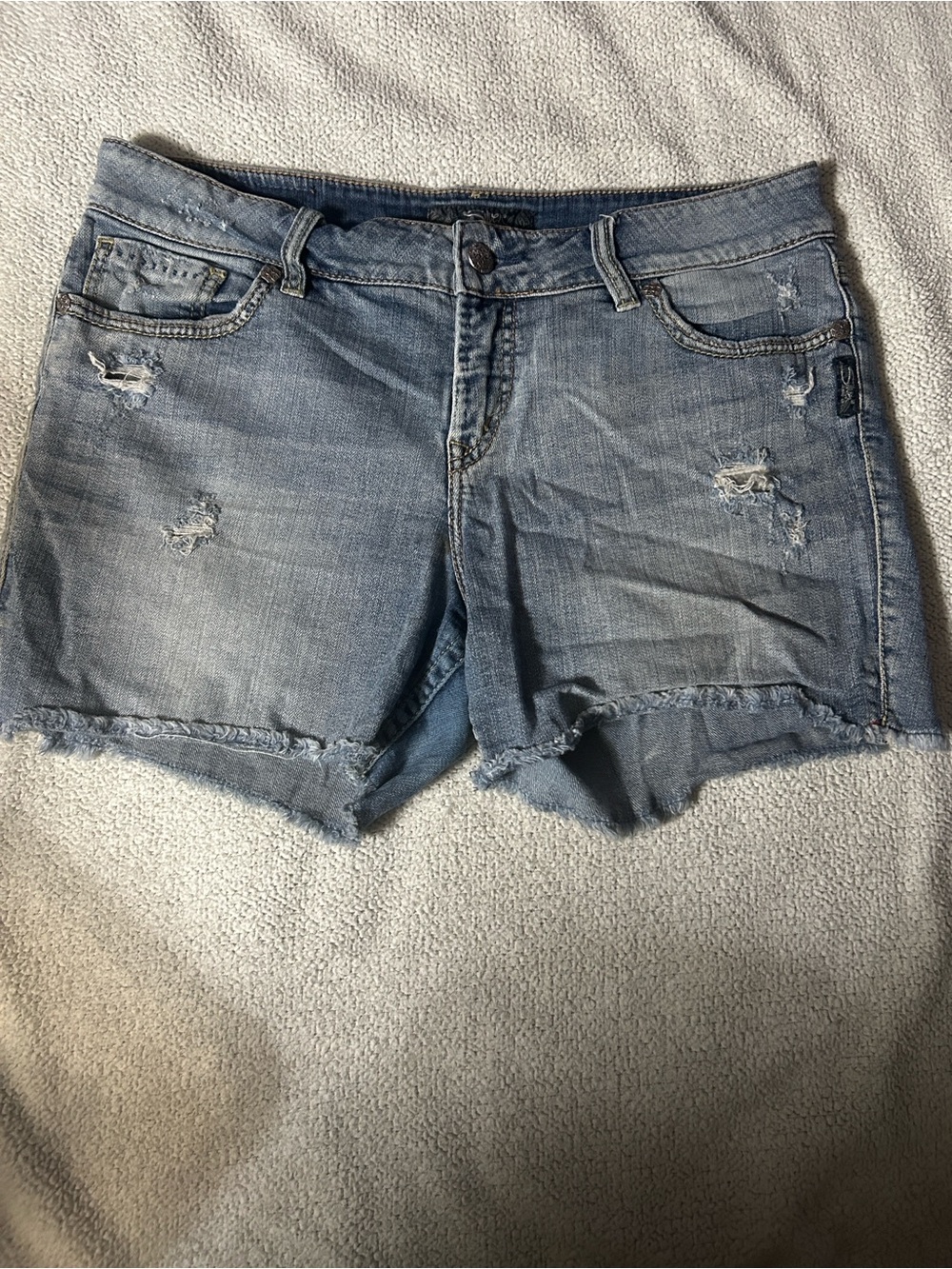 Silver Jeans Light Blue Suki Denim Shorts